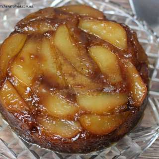 Pear, Salted Caramel and Beer Cake