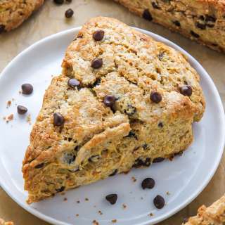 Whole Wheat Chocolate Chip Scones