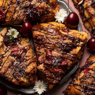 Chocolate Covered Cherry Scones