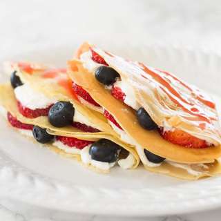 Classic Crepes for Two With Red White and Blue Fixings