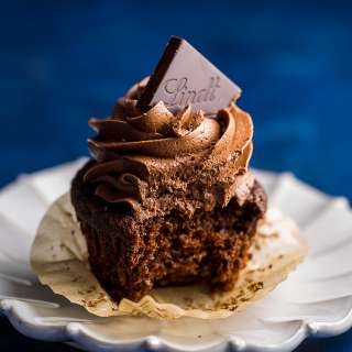 Greek Yogurt Chocolate Fudge Cupcakes