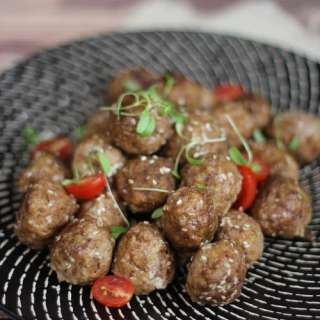 Beef and Feta Meatballs with Rye flatbread
