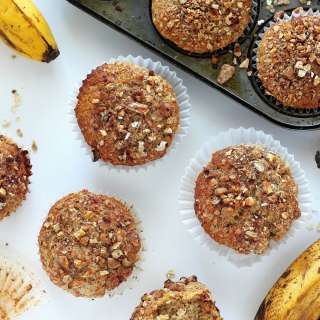 Healthy Banana Bread Granola Muffins