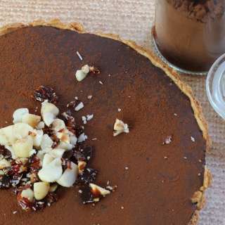 Chocolate Tart made with Cake Crumbs