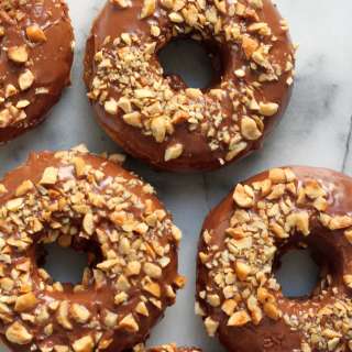 Chocolate Hazelnut Banana Bread Donuts