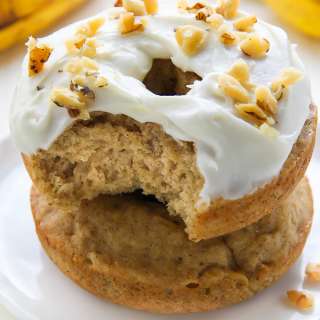 Banana Bread Donuts with Cream Cheese Frosting