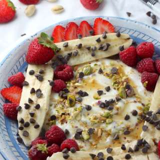 Breakfast Banana Split for Two