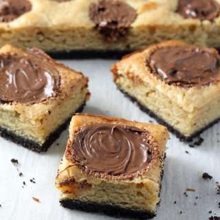 Black Bottom Banana Peanut Butter Cup Blondies
