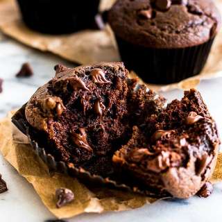 Chocolate Chocolate Chip Muffins