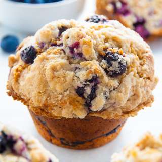 Jumbo Blueberry Crumb Muffins