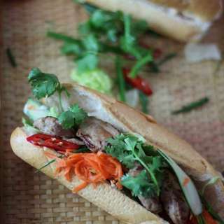 Quail Banh Mi with 10 minute pickled carrot