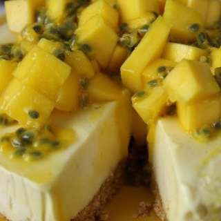 Frozen Mango and Passionfruit Ice Cream Cake