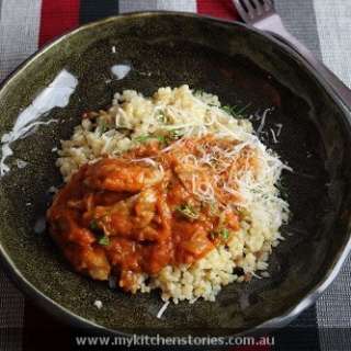 Fregola with Braised Chicken