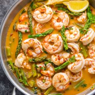 Lemon Garlic Shrimp and Asparagus