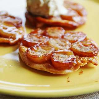 Simple Banana Tarte Tatin Golden Syrup Icecream