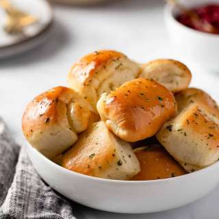 Garlic & Herb Parker House Rolls