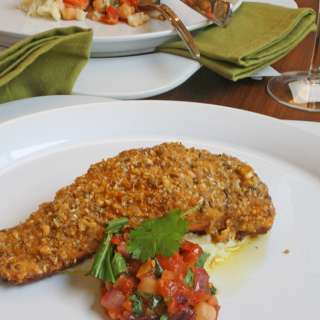 Dukkah Crusted Ocean Trout, Preserved Lemon Mash