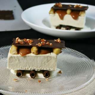 Banana Semifreddo salted caramel and chocolate