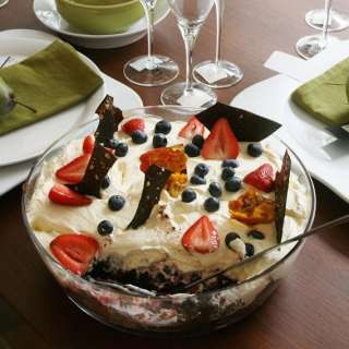 Brownie, Trifle Mascarpone with Berries