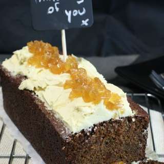 Ginger Loaf with Candied Ginger Frosting