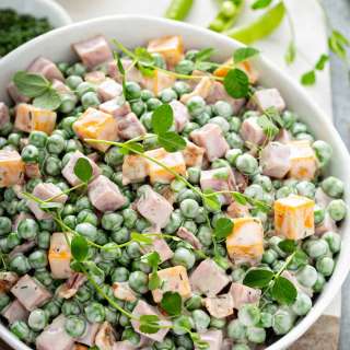 Amish Pea Salad with Ham & Cheese