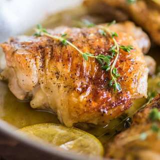 Crispy Lemon Chicken Thighs
