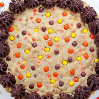 Reese’s Pieces Peanut Butter Cookie Cake