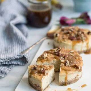 Salted Caramel Banana Cheesecake