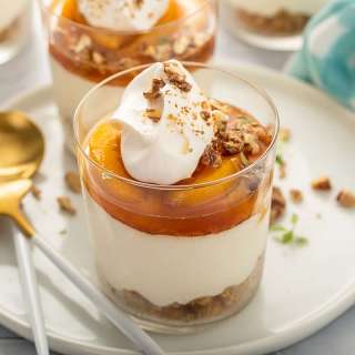 No Bake Peach Cheesecake