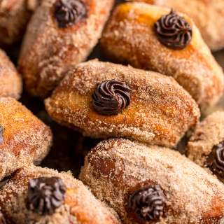 Chocolate Hazelnut Cream Doughnuts
