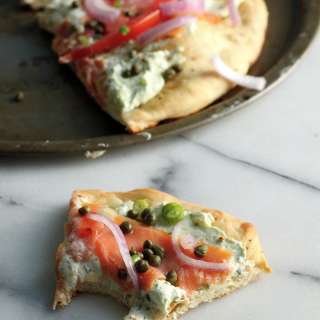 Loaded Everything Bagel & Lox Pizza