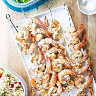 Grilled Garlic Basil Shrimp