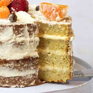 Mandarin, Yoghurt Layer Cake. Naked