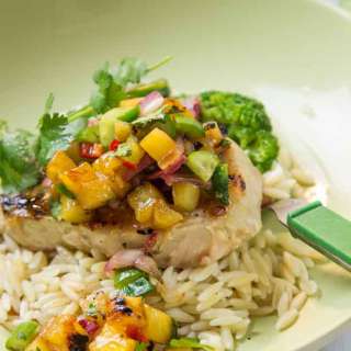 Roasted Pineapple Chilli Salsa Pork Steaks