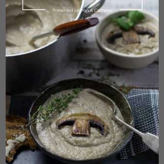 Mushroom Soup, preserved lemon and cashews