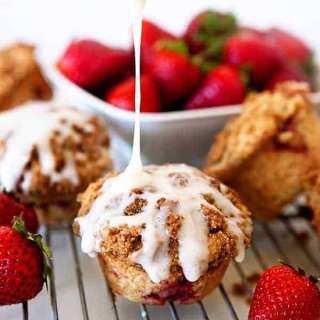 Strawberry Cinnamon Roll Muffins