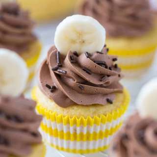 Banana Nutella Cupcakes
