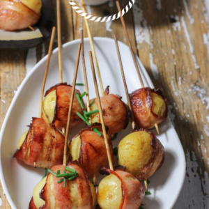 Potato Bacon Lollipops #partyfood