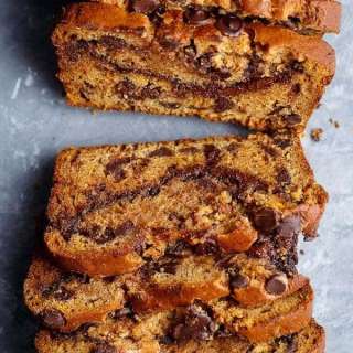 Nutella Chocolate Chip Pumpkin Bread