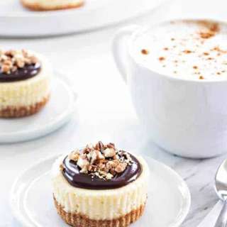 Mini Chocolate Pecan Cheesecakes