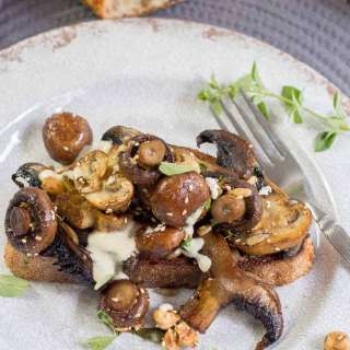 #Mushies on Sourdough toast, Miso, Avocado
