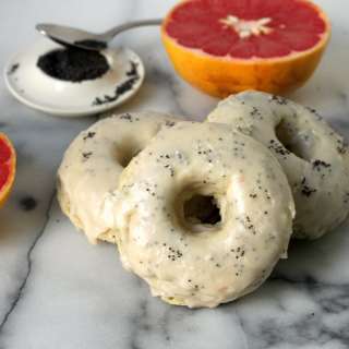 Baked Grapefruit Poppy Seed Doughnuts