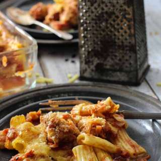 Easy Meatball Pasta Bake