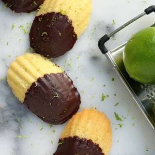 Dark Chocolate Coconut & Lime Madeleines