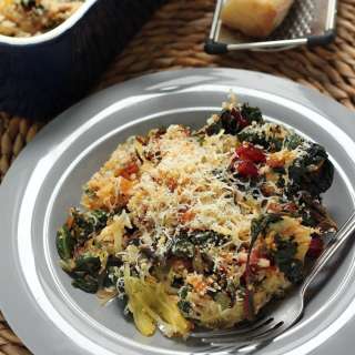 (Lightened Up) Swiss Chard & Spaghetti Squash Gratin