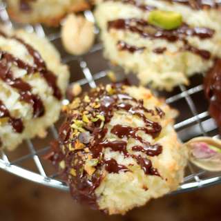 Chocolate Covered Coconut Macaroons
