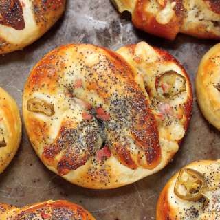 Ham, Swiss, and Jalapeño Stuffed Pretzels