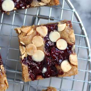 White Chocolate Strawberry Lime Blondies