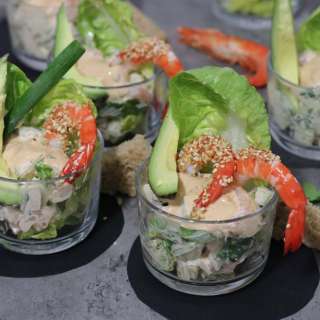 Prawn cocktail with Black Vinegar and Sesame