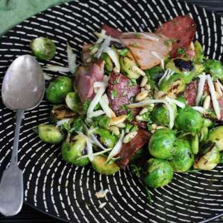 BBQ Salad Brussels Sprouts Salami, Smoked mozzarella Salad
